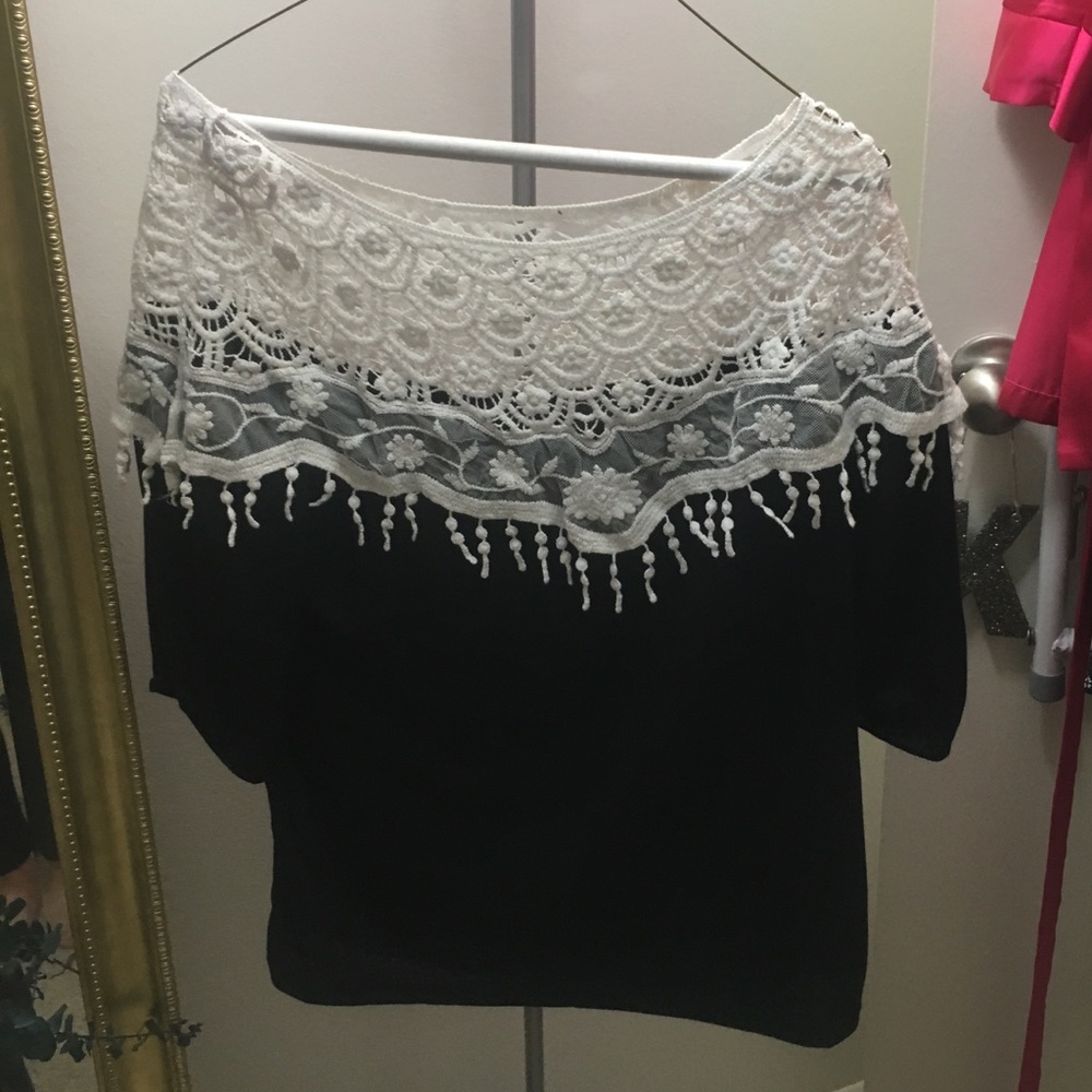 Lace black blouse